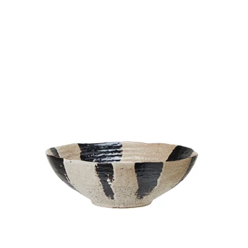 KERÁMIA TÁL SZÜRKE - FEKETE - M