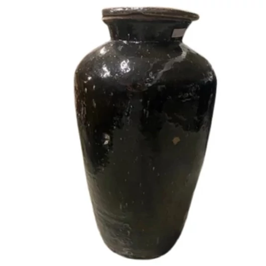 KERÁMIA VÁZA - FEKETE - L