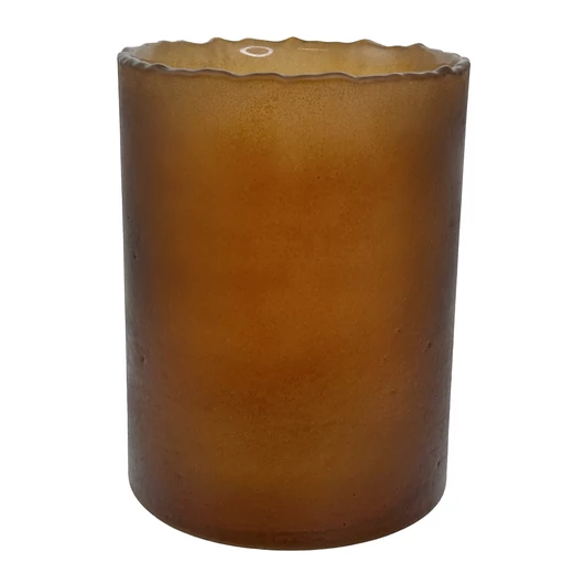 ÜVEG GYERTYATARTÓ BOROSTYÁN - L