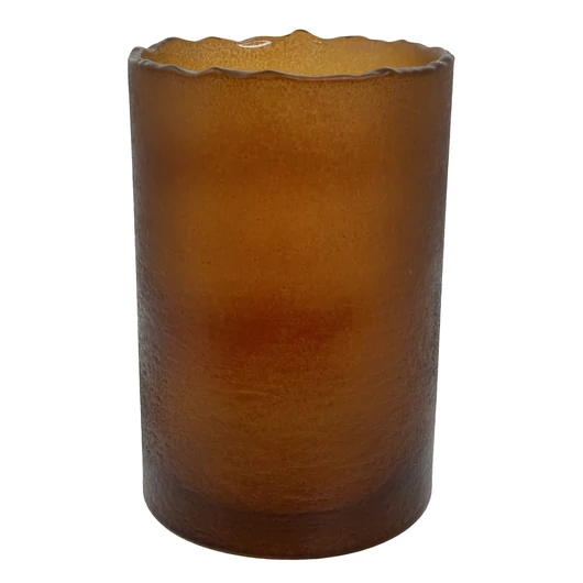 ÜVEG GYERTYATARTÓ BOROSTYÁN - M