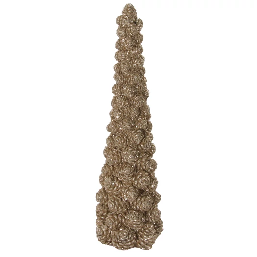 GLITTERES ARANY FENYŐFA - M
