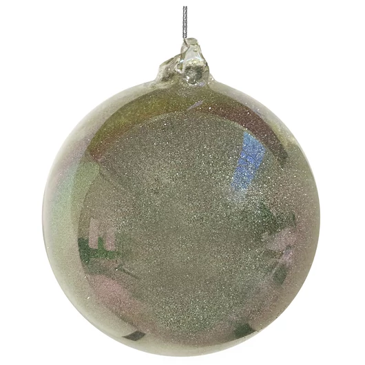 ÜVEGGÖMB EZÜST GLITTERES - M